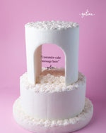 Minimalist Arch Detailed Floral Cake