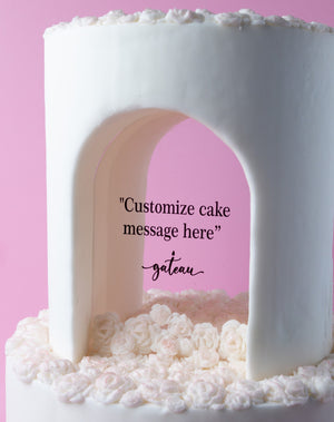 Minimalist Arch Detailed Floral Cake
