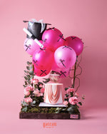 Pink Graduation Cake Arrangement