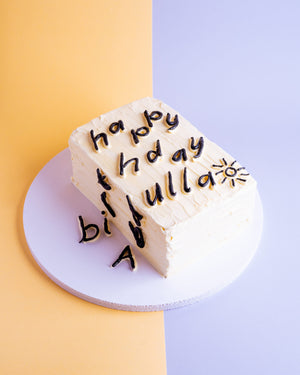 Scrabbled happy birthday half kg cake