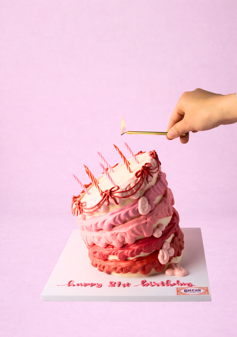 Leaning Cake — handcrafted by Gateau Gourmet in Abu Dhabi
