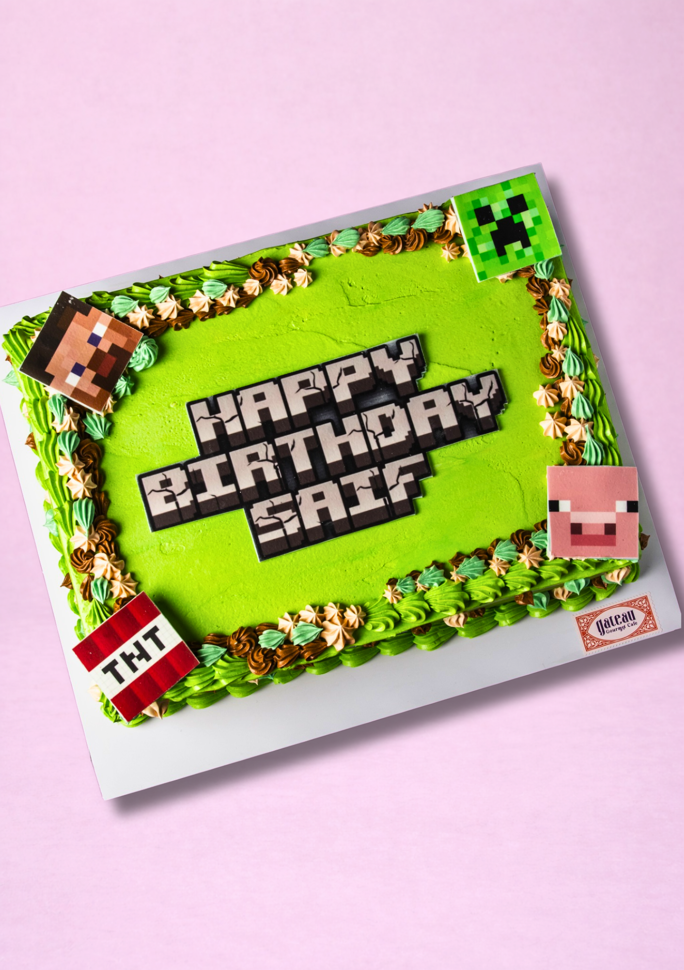 Rectangular Cake Minecraft Pixel Block Rectangular Cake | Gateau Gourmet
