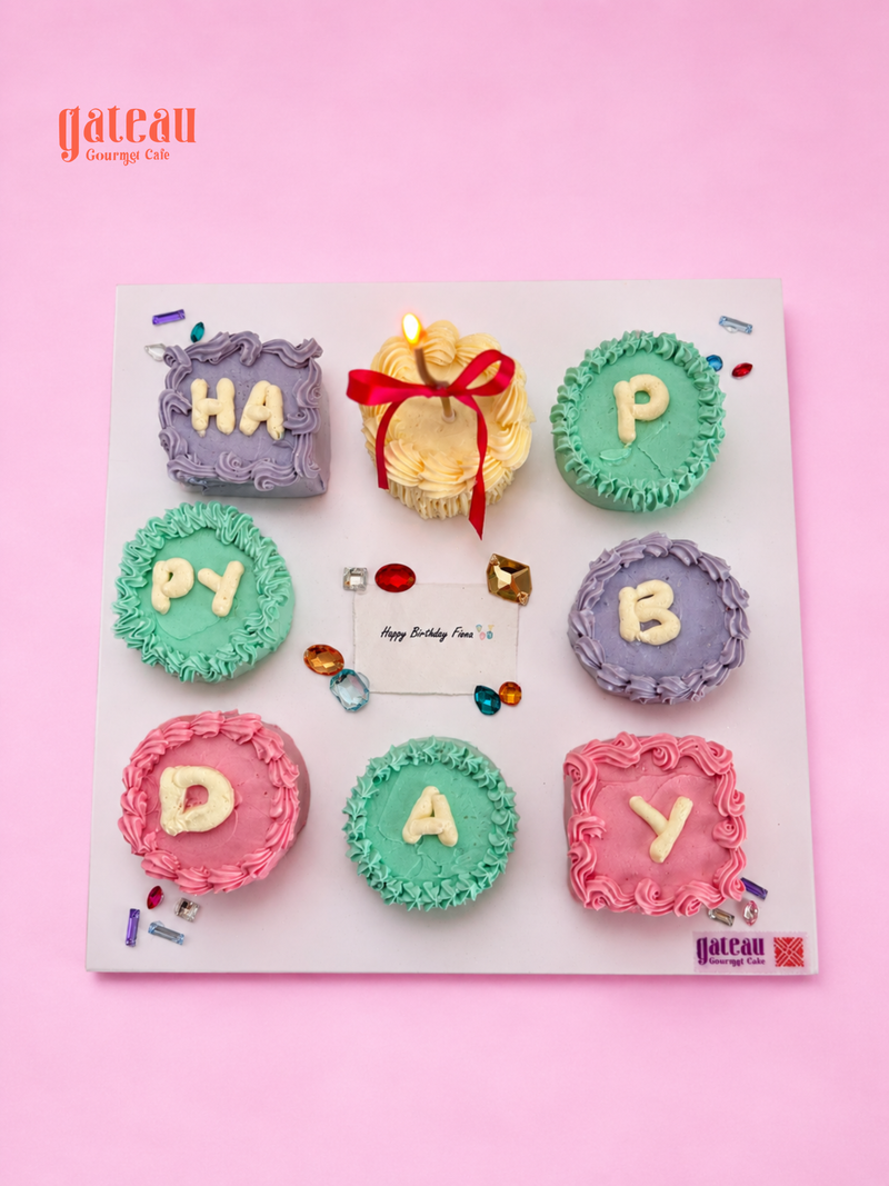 HAPPY B-DAY Mono Cake — handcrafted by Gateau Gourmet in Abu Dhabi