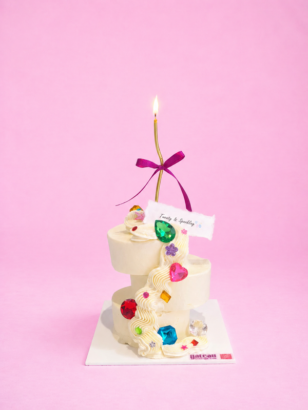 3 Layers Rhinestone Nano Cake — handcrafted by Gateau Gourmet in Abu Dhabi