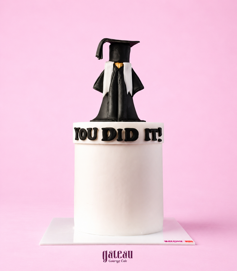 You Did It! Graduation Cake — handcrafted by Gateau Gourmet in Abu Dhabi