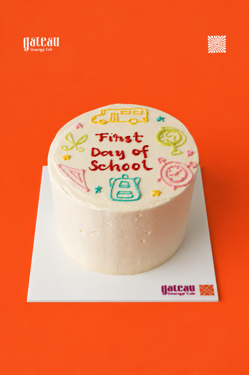 First Day of School Cake — handcrafted by Gateau Gourmet in Abu Dhabi