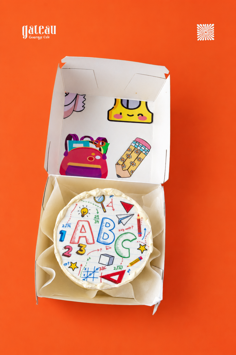 Back to School ABC Cake — handcrafted by Gateau Gourmet in Abu Dhabi