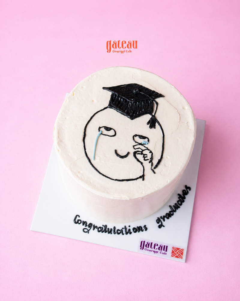 Teary Eye Graduate Cake Design — handcrafted by Gateau Gourmet in Abu Dhabi