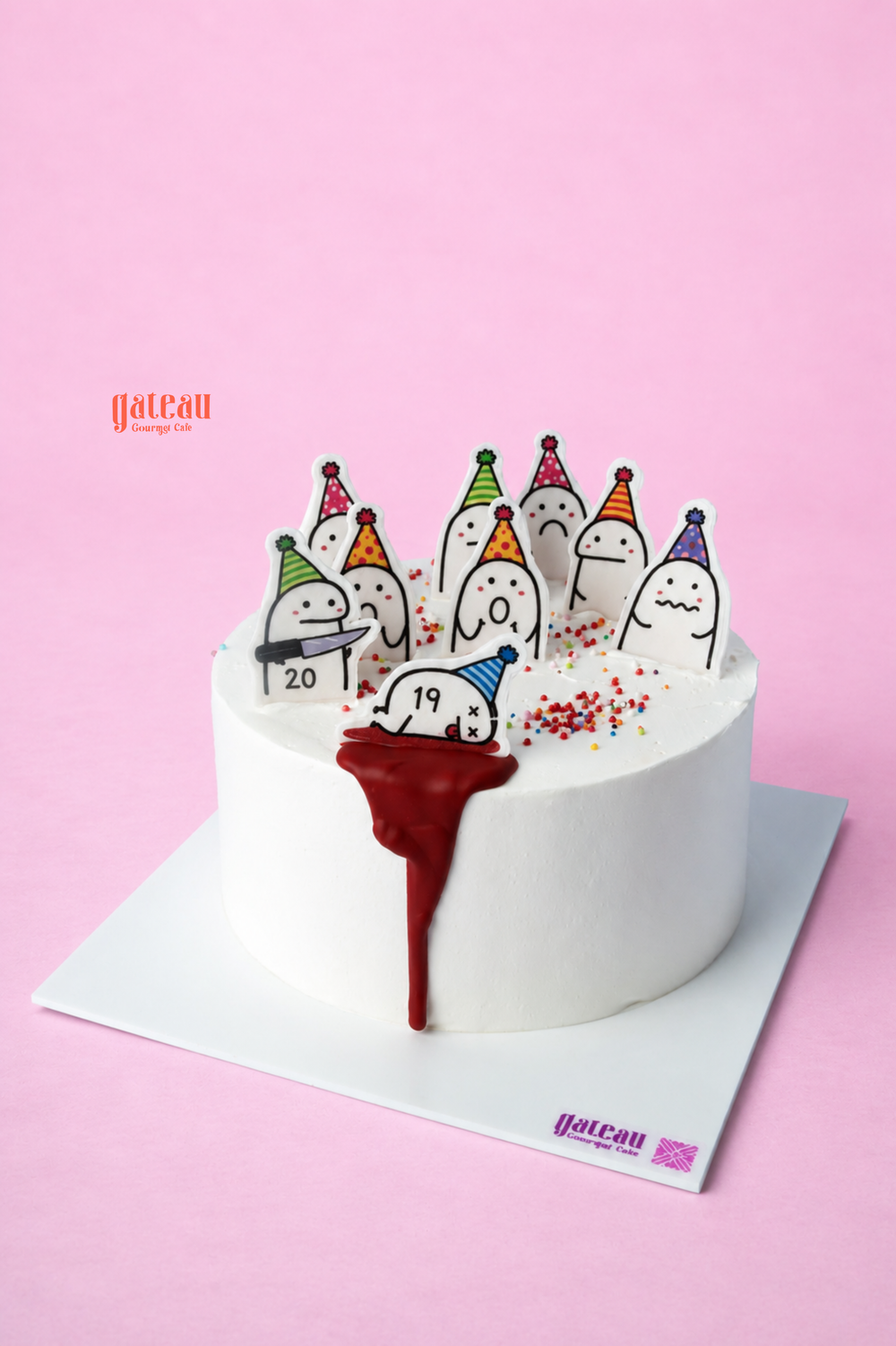 Birthday Cake, side view — handcrafted by Gateau Gourmet, Abu Dhabi