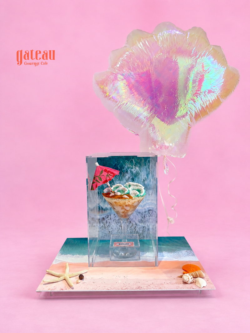 Seas the Day Goblet Cake with Acrylic Set — handcrafted by Gateau Gourmet in Abu Dhabi