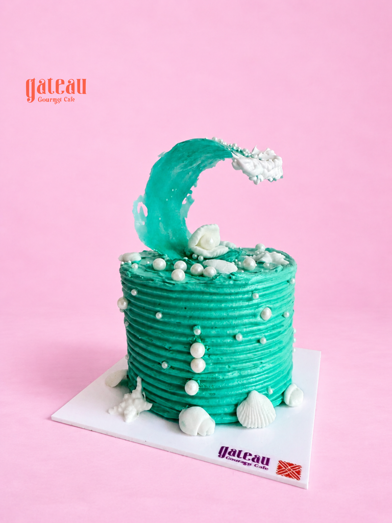 Pastel Waves Cake — handcrafted by Gateau Gourmet in Abu Dhabi