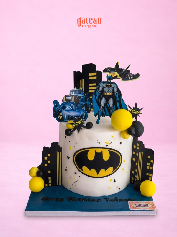 Superhero Themed Birthday Cake — handcrafted by Gateau Gourmet in Abu Dhabi
