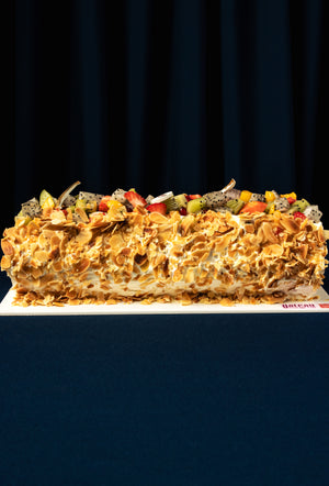 Almond Swiss Roll With Mixed Fruits