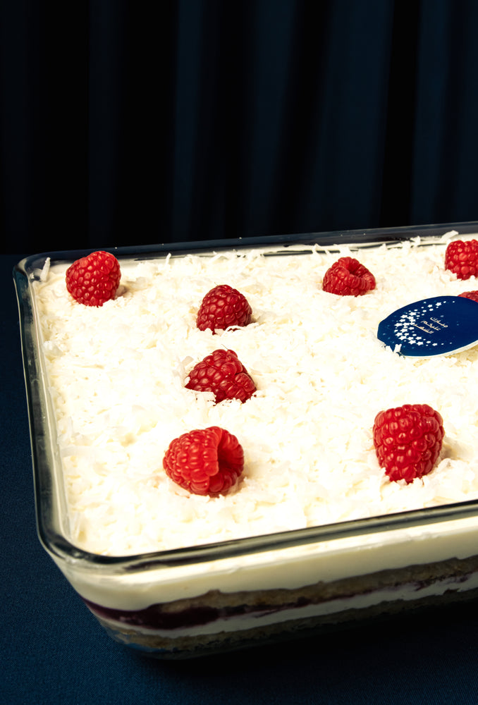 Coconut Cake With Raspberries