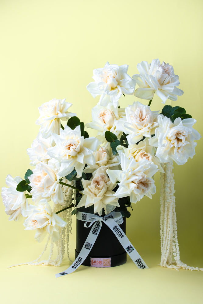 White Rose Perfection Flower Arrangement