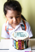 Book Stack Mini Cake