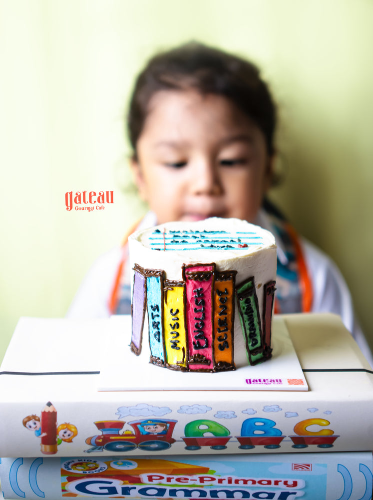 Book Stack Mini Cake