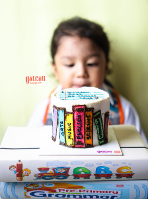 Book Stack Mini Cake