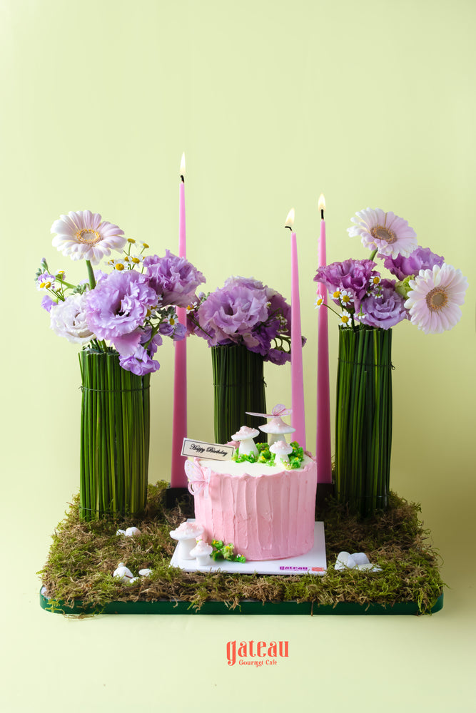 Enchanted Mushroom Cake with Arrangement
