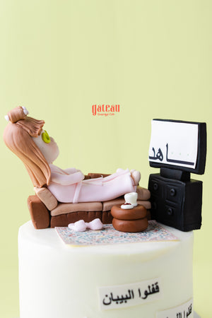 TV-Watching Themed Cake