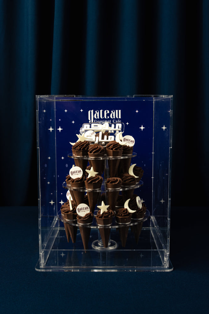 Kunafa Pistachio Chocolate Cones Tower