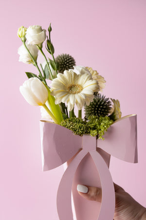 Pink Bow Flower Gift