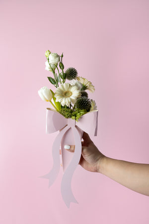 Pink Bow Flower Gift