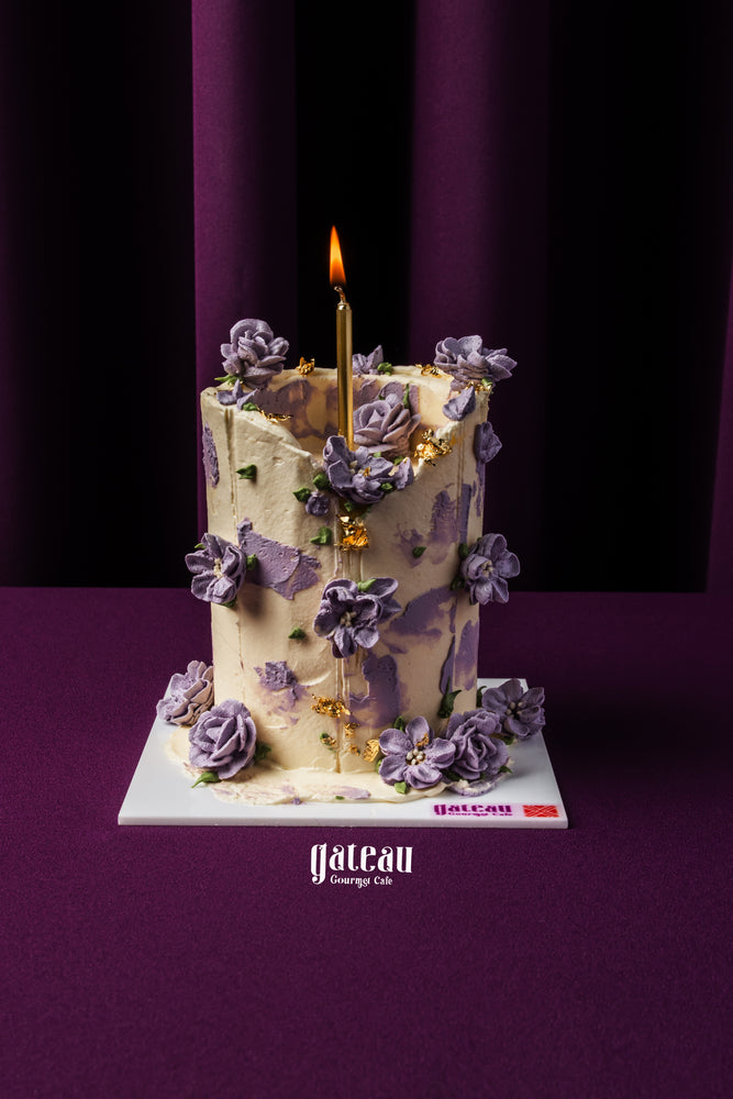 Purple Candlelight Garden Arrangement