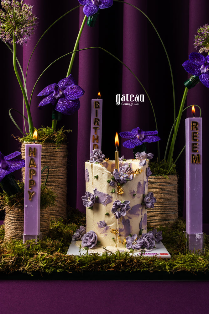 Purple Candlelight Garden Arrangement