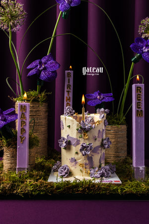 Purple Candlelight Garden Arrangement