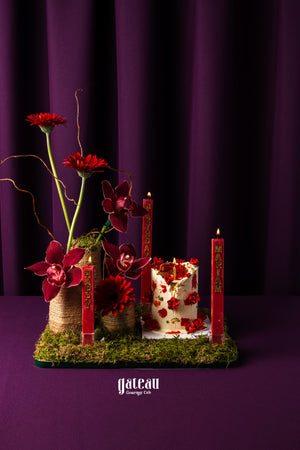 Red Candlelight Garden Arrangement