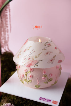 Pink Arrangement W/ Lamp Cake