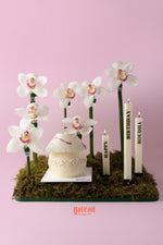 White Arrangement W/ Lamp Cake