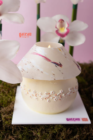White Arrangement W/ Lamp Cake