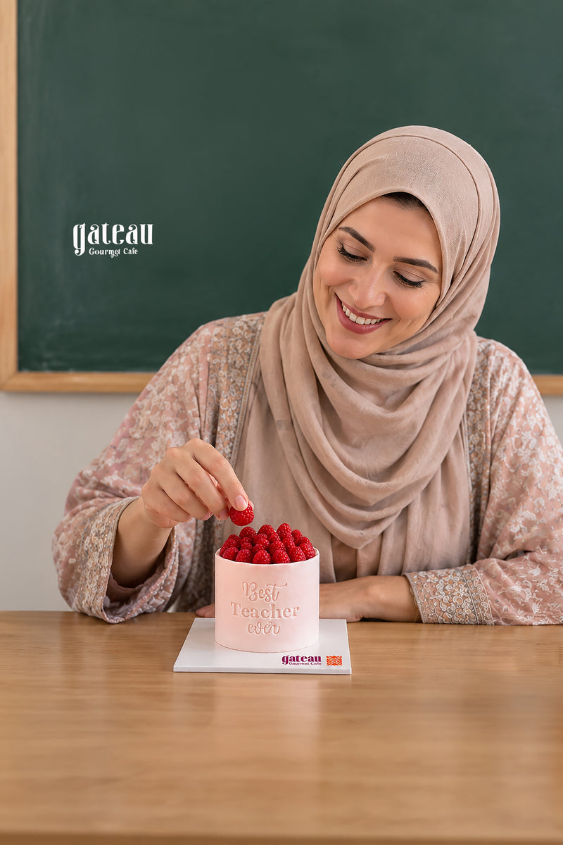 Best Teacher Raspberry Cake