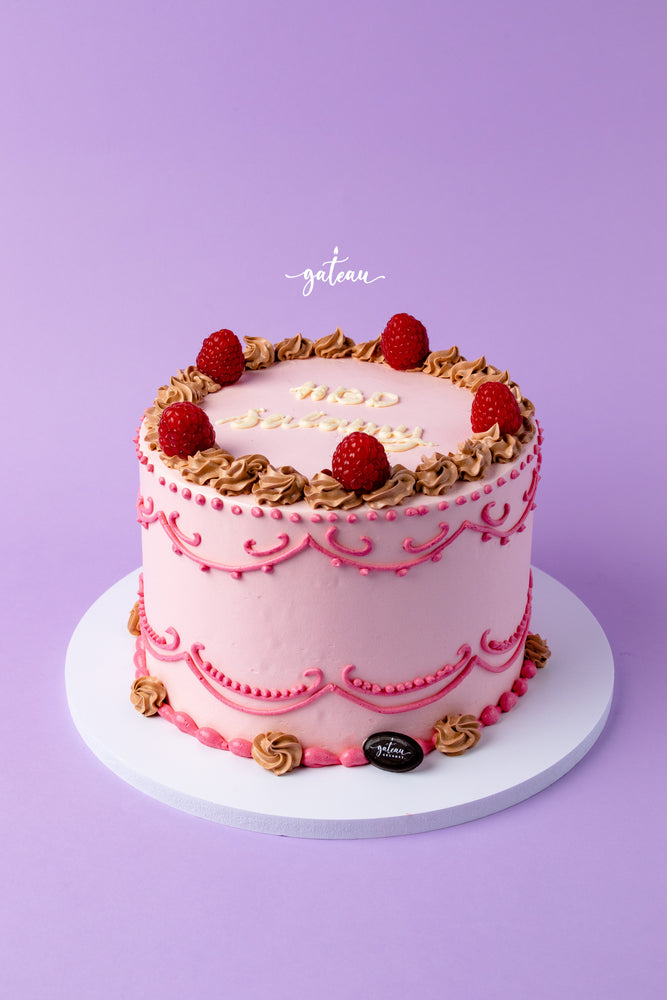 Round birthday cake