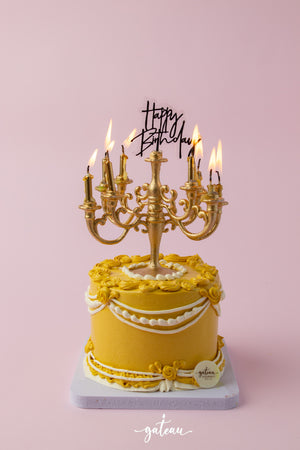 Gold Victorian Lumiere Cake