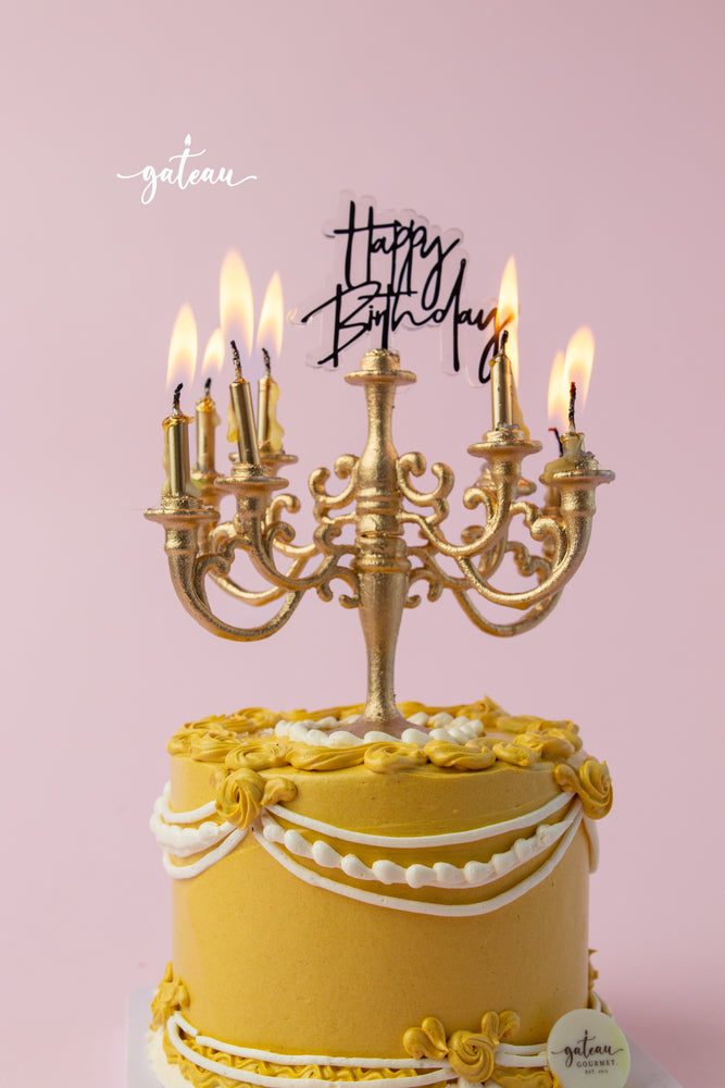 Gold Victorian Lumiere Cake
