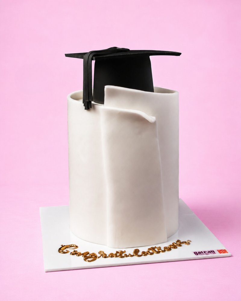 Graduation Cap with Diploma — handcrafted by Gateau Gourmet in Abu Dhabi