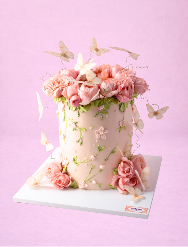 Butterfly Blossom Cake — handcrafted by Gateau Gourmet in Abu Dhabi