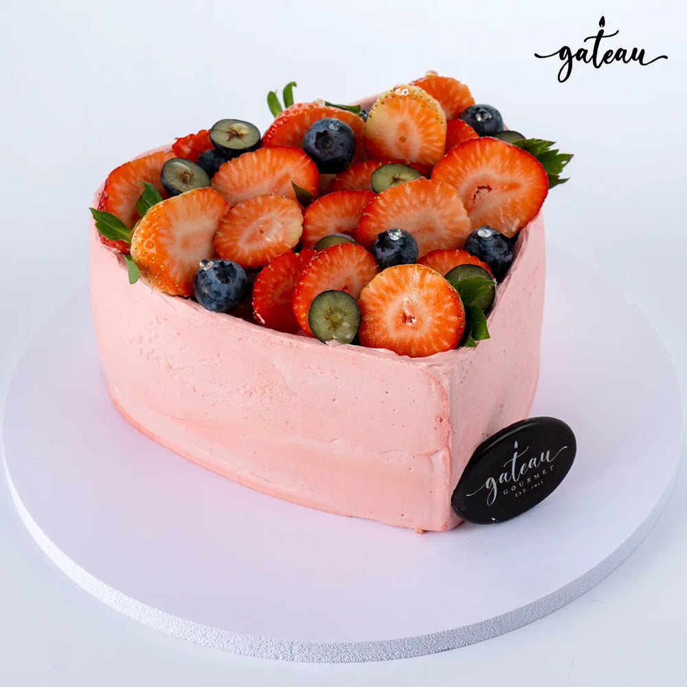 fresh strawberry on top