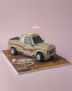 Detailed 3D Car Shape Cake designed like a pickup truck, perfect for celebrations or car enthusiasts