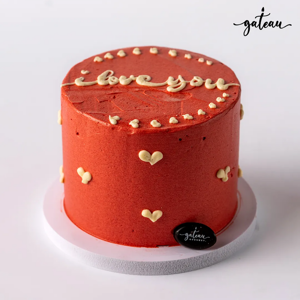 I Love You Heart Bundle Cake