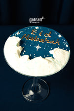 Eid Mubarak goblet cake featuring a festive design and whipped cream topping from Gateau Gourmet Cafe