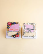 Gateau Gourmet Cafe mirror cake for special occasions decorated with colorful flowers and Elegant Women Day text