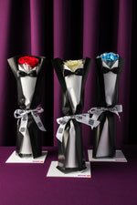 Father's Day flower bouquets from Gateau Gourmet Cafe with red, white, and blue floral designs