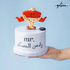 Custom military service cake by Gateau Gourmet Cafe with playful design and personalized name decoration