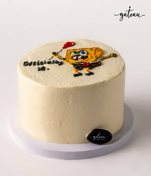 Custom SpongeBob cake decorated with vibrant colors and playful designs for celebrations