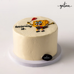 Custom SpongeBob cake from Gateau Gourmet Cafe featuring vibrant character design and creamy frosting