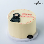 Emirati woman design cakes with black hijab and happy birthday text from Gateau Gourmet Cafe